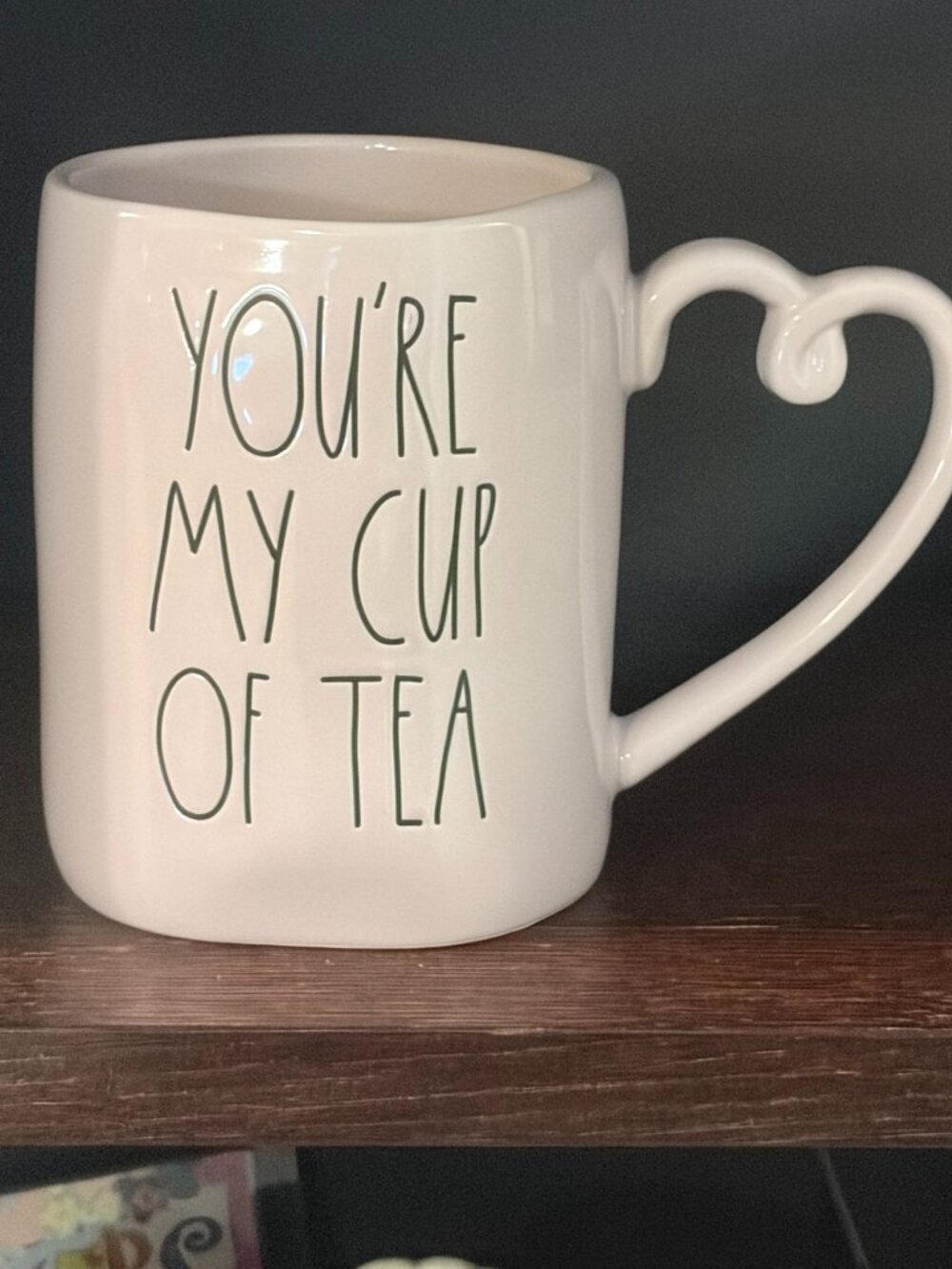 #31H Sweet Rae Dunn “YOU’RE MY CUP OF TEA” ceramic mug from Artisan Collection
